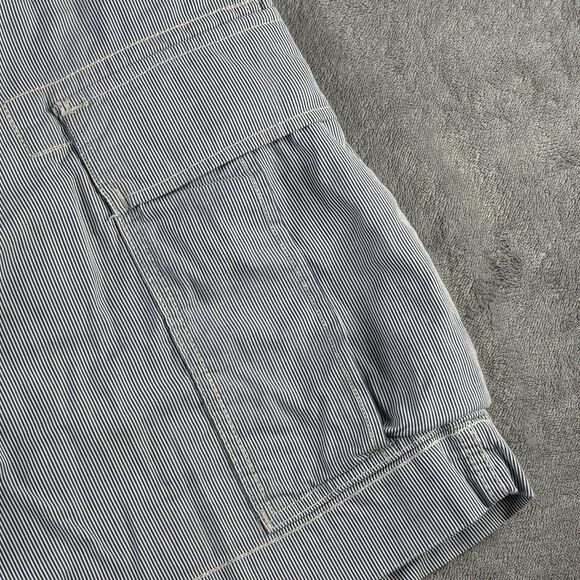 Polo Ralph Lauren Shorts Mens 38 Blue White Hickory Stripe Cargo Carpenter Work - Picture 3 of 16